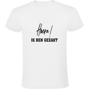 Hoera Gezakt Heren t-Shirt | School | Opleiding | Rijbewijs | Diploma | Shirt