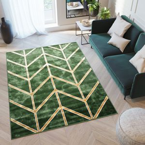 Tapiso Turmalin Vloerkleed Tapijt Groen Modern Woonkamer Maat- 140x200