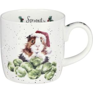 Wrendale Designs - Kerst - Kerstservies Mok beker Sprouts -