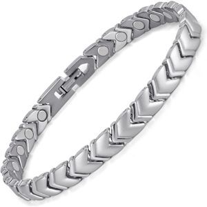 MAGNETOX - Helende Armband 'Karlin' - Magneetarmband - Gezondheidsarmband - Magnetische Armband - Zilver