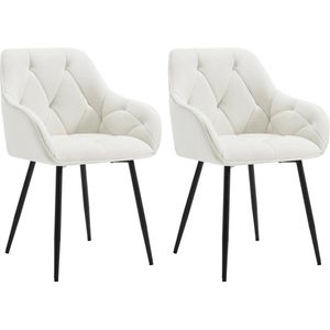 Rootz Velvet Eetkamerstoel - Elegante stoel - Comfortabel zitcomfort - Luxe gevoel - Duurzaam ontwerp - Ergonomische ondersteuning - 56 cm x 83,5 cm x 53 cm