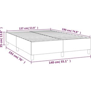 VidaXL Boxspringframe Fluweel Zwart 140x190 cm