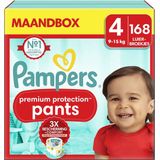 Pampers Premium Protection Pants - Maat 4 (9kg-15kg) - 168 Luierbroekjes - Maandbox