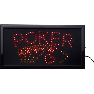 Led bord - Poker - led sign - Led bord bar - Light box - Led verlichting - Bar accessoires - Bar/cafe - Led lampjes - Rood - Geel  - Ledbord - LED borden - Cave & Garden