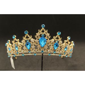 Mooie tiara, kroon, bruid, prinses, haaraccessoire, luxe diadeem, Haarpin, bloemen, haarpin, strass, koningin