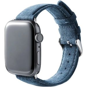 BUGOLINI Versus – Horlogeband Met Gespsluiting Gemaakt Van Alcantara – Geschikt Voor iWatch 42, 44 En 45MM – Zee Blauw