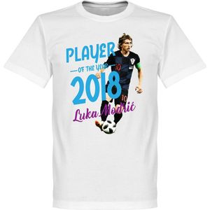 Modric Voetballer van het jaar 2018 T-Shirt - Wit - XS