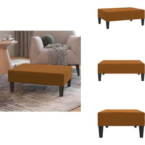 vidaXL Voetenbank - Voetenbanken - Voetensteun - Voetensteunen - Voetenbank 78x56x32 cm fluweel bruin