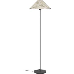 EGLO Oxpark Vloerlamp - E27 - 146,5 cm - Zwart/Wit/Groen - Bamboe