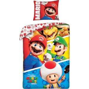Super Mario Dekbedovertrek Movie - Eenpersoons - 140 x 200 cm - Katoen
