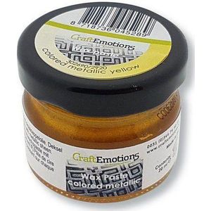 CraftEmotions Wax Paste metallic colored - geel 20 ml