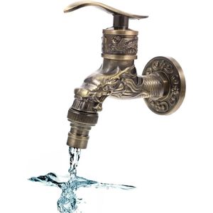 Allecto Premium - Vintage Waterkraan Tuin Antiek Nostalgische Draakkraan Zink Tuin Wastafel voor Thuis Keuken Badkamer Tuin