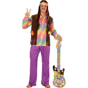 Veelkleurig pastel hippie kostuum voor mannen - Verkleedkleding - Maat XL