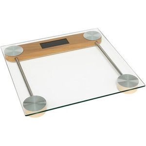 5Five Personen weegschaal - transparant - glas - 28 x 28 cm - weegschalen