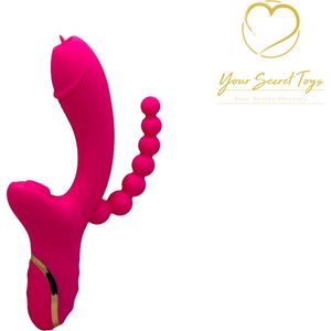 Joys - 3in1 Rabbit vibrator - Vibrators voor Vrouwen - Vibrator - Clitoris Stimulator - Sex Toys voor Vrouwen - Erotiek – Anaal Stimulator - Vagina Vibrator - Seks speeltjes - vibrator voor koppels – Seks toys
