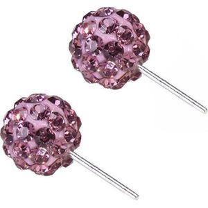 Fako Bijoux® - Oorbellen - Disco Dots - Steker - Mini - Paars