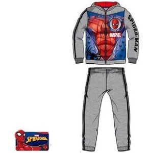 Marvel Spiderman set joggingpak - trainingspak - vrijetijdspak - Vest + Broek - grijs - 98 cm - 3 Jaar
