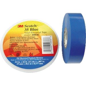 3M Tape Blauw Scotch 35, vinyl, (lxb) 20mx19mm, UV-bestendig