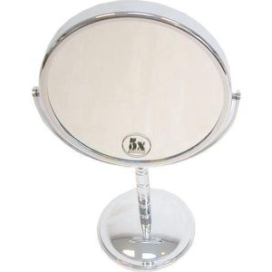 Gérard Brinard metalen spiegel spiegel zilver 5x vergroting - Ø14cm
