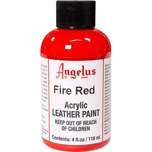 Angelus Leather Acrylic Paint - textielverf voor leren stoffen - acrylbasis - Fire Red - 118ml