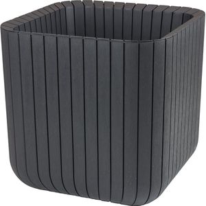 Keter Cube - Wood Planter antraciet bloempot