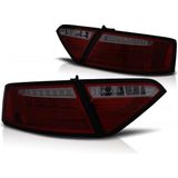 Achterlichten AUDI A5 07-06 11 ROOD SMOKE LED STRIP