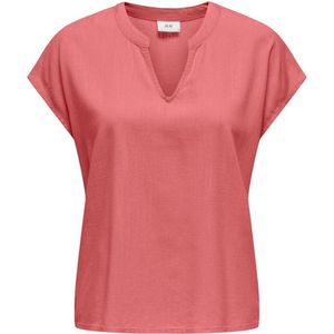JDY JDYCAYA LION LINEN TOP WVN DIA Dames Top - Rose Of Sharon