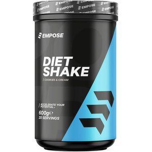 Empose Nutrition Diet Shake - Cookies & Cream - 600 gram - Afvallen shakes - Proteine Poeder - Eiwit Poeder