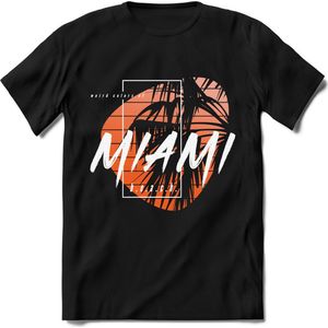 Miami Beach | TSK Studio Zomer Kleding  T-Shirt | Oranje | Heren / Dames | Perfect Strand Shirt Verjaardag Cadeau Maat XXL