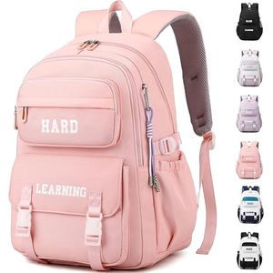 Schoolrugzak voor Tieners - 48 x 32 x 20 cm - Laptopvak tot 15.6 inch - 30 L - Waterbestendig - Rugtas voor Meisjes, Kinderen en Reizen - Tas - Schooltas - Laptoptas voor School, Vakantie en Reizen