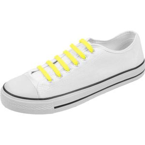 Platte elastische veters | veters zonder strikken | 16 stuks | verschillende kleuren | voor 1 paar schoenen.
