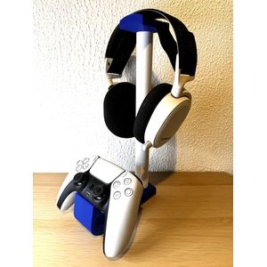 Universele controller en headset bureaustandaard - Gaming stand - Blauw/Wit