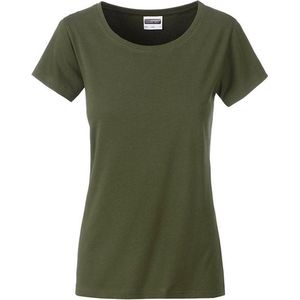James and Nicholson Dames/dames Basic Organic Katoenen T-Shirt (Olijf)