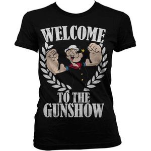 Popeye Dames Tshirt -S- Welcome To The Gunshow Zwart