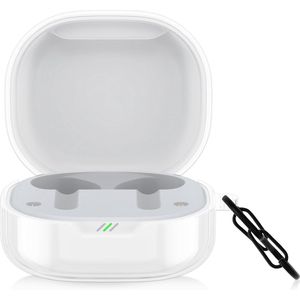 kwmobile Earphones Case Compatible with JBL Wave 300 TWS - Crystal TPU Two-Part Earbuds Case - Transparent