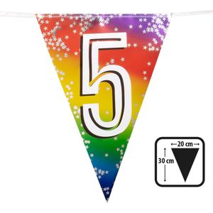 Boland - Folievlaggenlijn '5' Multi - Regenboog - Regenboog