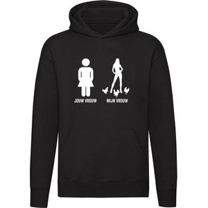 Jou vrouw mijn vrouw hoodie | relatie | getrouwd | vriendin | dieren | boerderij | unisex | trui | sweater | hoodie | capuchon