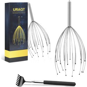 Hoofdmassage met Hoofdhuid- en Rugkrabbers - 3-pack voor Diepe Ontspanning en Stressverlichting