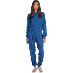 Stijlvolle Dames Huispak / Tracksuit / Joggingspak | 2-Delig Home Wear / Trainingspak | Sport Kleding | Blauw - M