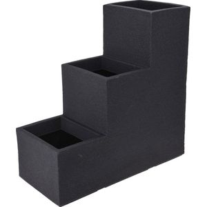 Pro Garden - Bloempot trap - 60 x 27 x 60 cm - Antraciet - Vorstbestendig