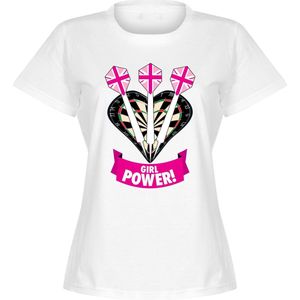 Darts Girl Power Dames T-Shirt - Wit - M
