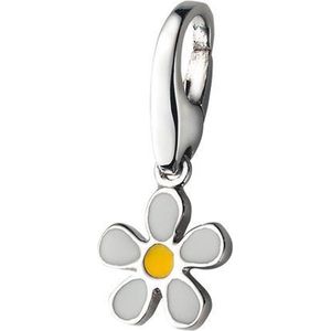 Bedel | charm | sterling zilver | bloem | karabijn | hanger