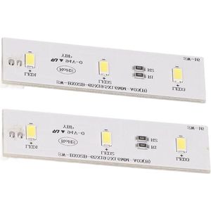 Refrigerator LED Light Strip Bar Replacement - 2Pcs, 6000-6500K White Light, for Frestec, Electrolux, Homa Refrigerator & Freezer