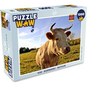 Puzzel Koe - Boerderij - Natuur - Legpuzzel - Puzzel 1000 stukjes volwassenen