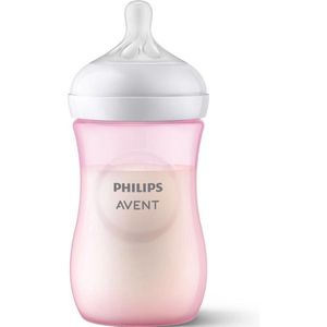 Philips Avent Natural Response Babyfles - Roze - 1 Fles - 260 ml - 1+ maanden - Snelheid 3-speen - SCY903/11