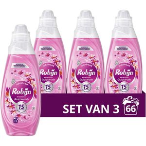 Robijn Advanced Quickwash Vloeibaar Wasmiddel - Sunset Bloom - voor korte wasprogramma's - 3 x 22 wasbeurten - Voordeelverpakking