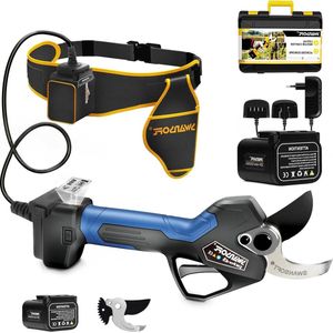 Takkenschaar telescopische Accu-takkenschaar 45 mm 25 V 1150 W krachtige elektrische snoeischaar voor nauwkeurig snoeien rozen en wijnstokken - blauw/zwart takkenschaar telescopische