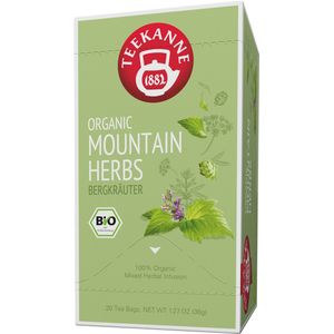 Teekanne - Premium Mountain Herbs - biologisch - kruidenthee thee - 20 theezakjes individueel verpakt - geschikt voor horeca en kantoor - 1 doosje