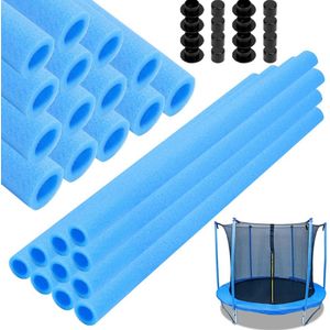 16x buis opvulling schuim voor net paal Trampoline Trampoline schuim blauw 92cm,Beschermhoes voor trampolinepalen - schuim