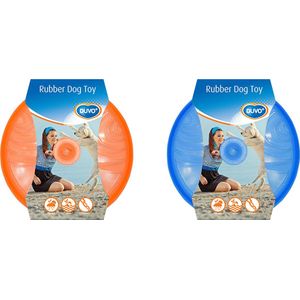 Duvoplus - Speelgoed Voor Dieren - Hond - Tpr Flash Frisbee 20cm Oranje/blauw - 1st